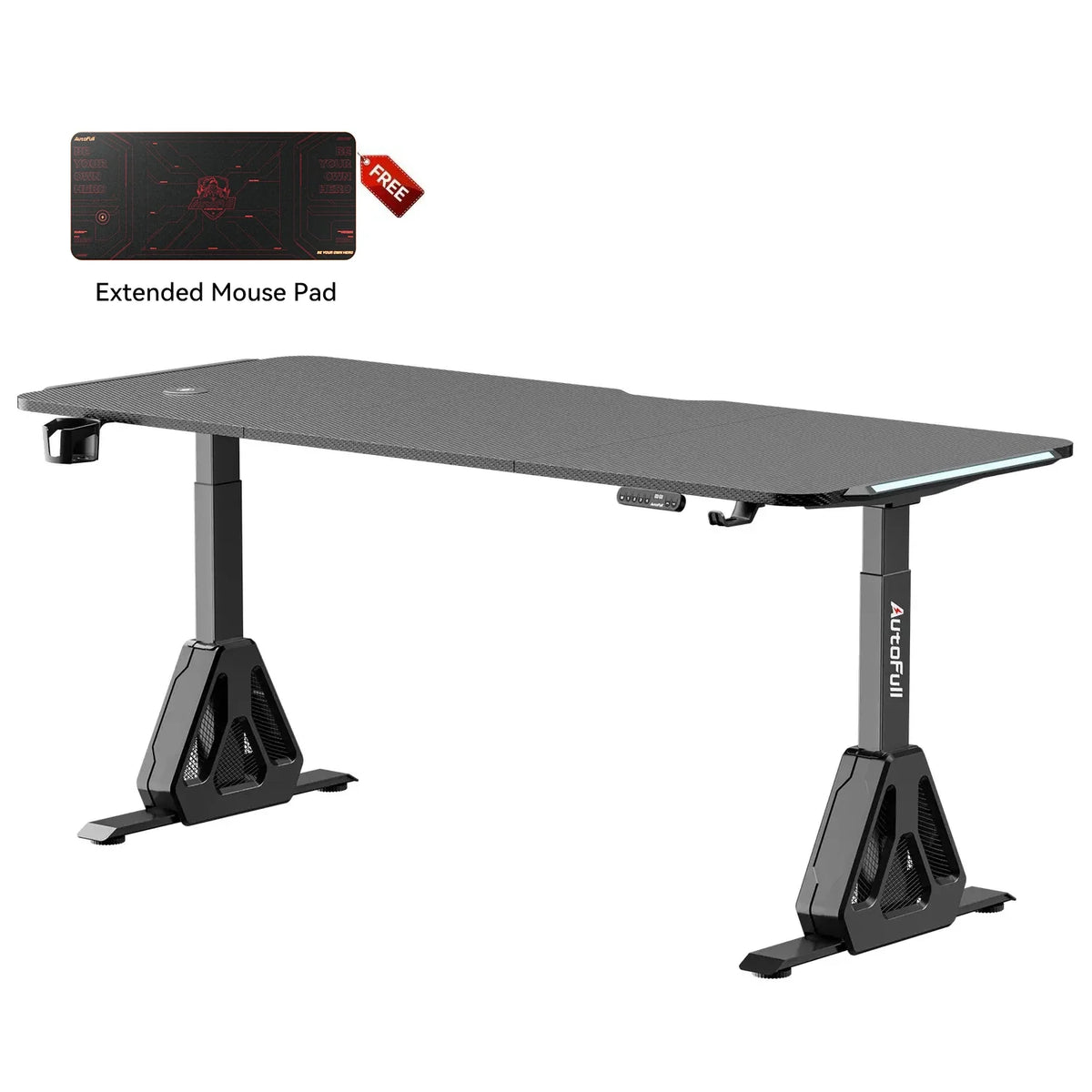 AutoFull A4 Pro RGB Gaming Desk [⚡Free Extended Mouse Pad⚡]