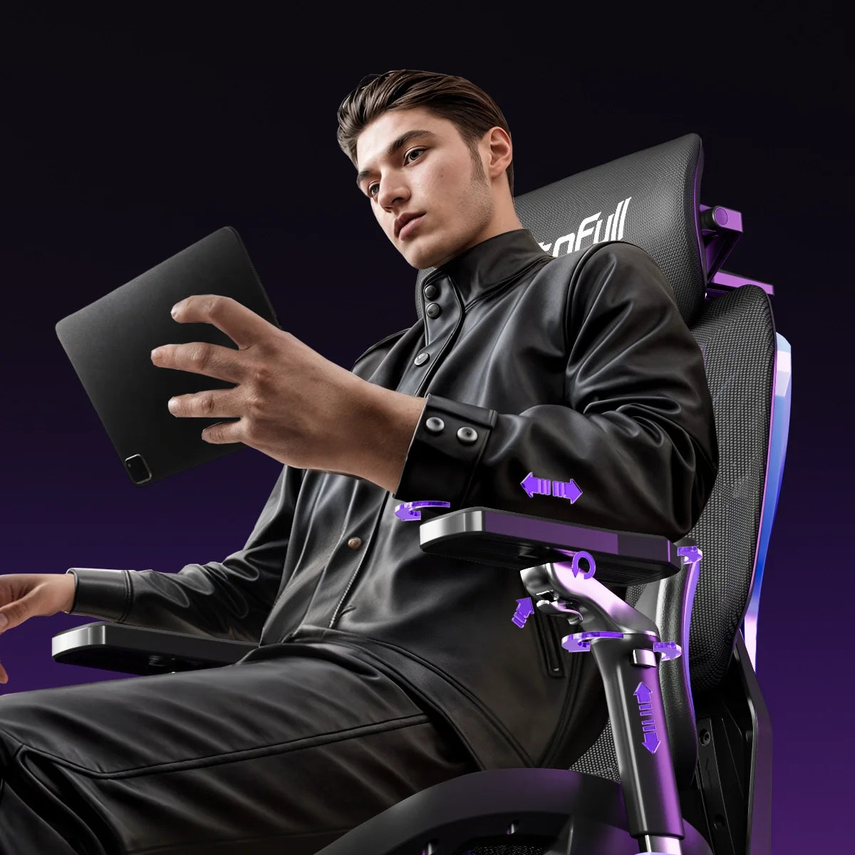 AutoFull G7 Custom Light-Up Mecha Ergonomic Gaming Chair | 3 Modes