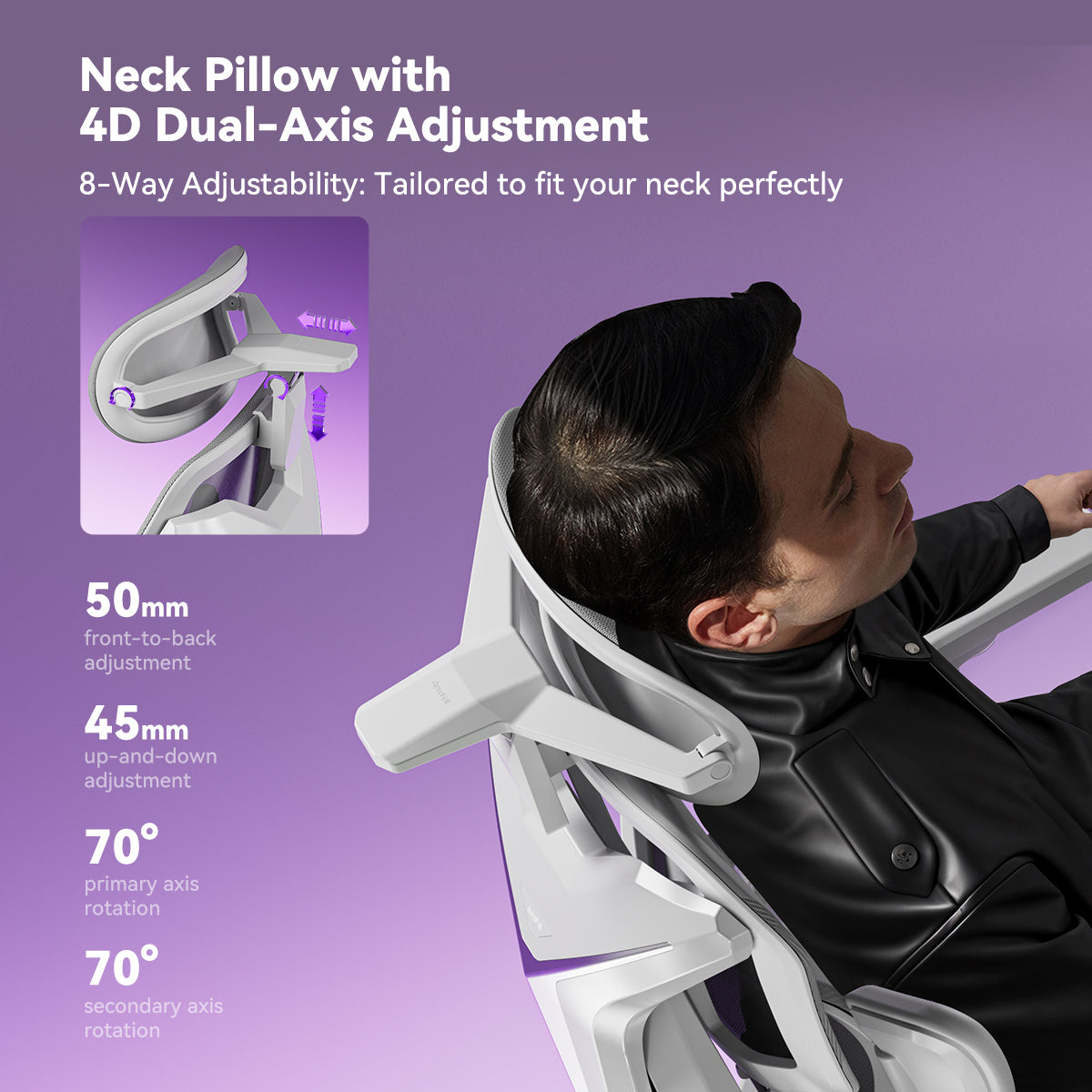 AutoFull G7 White Ergonomic Gaming Chair