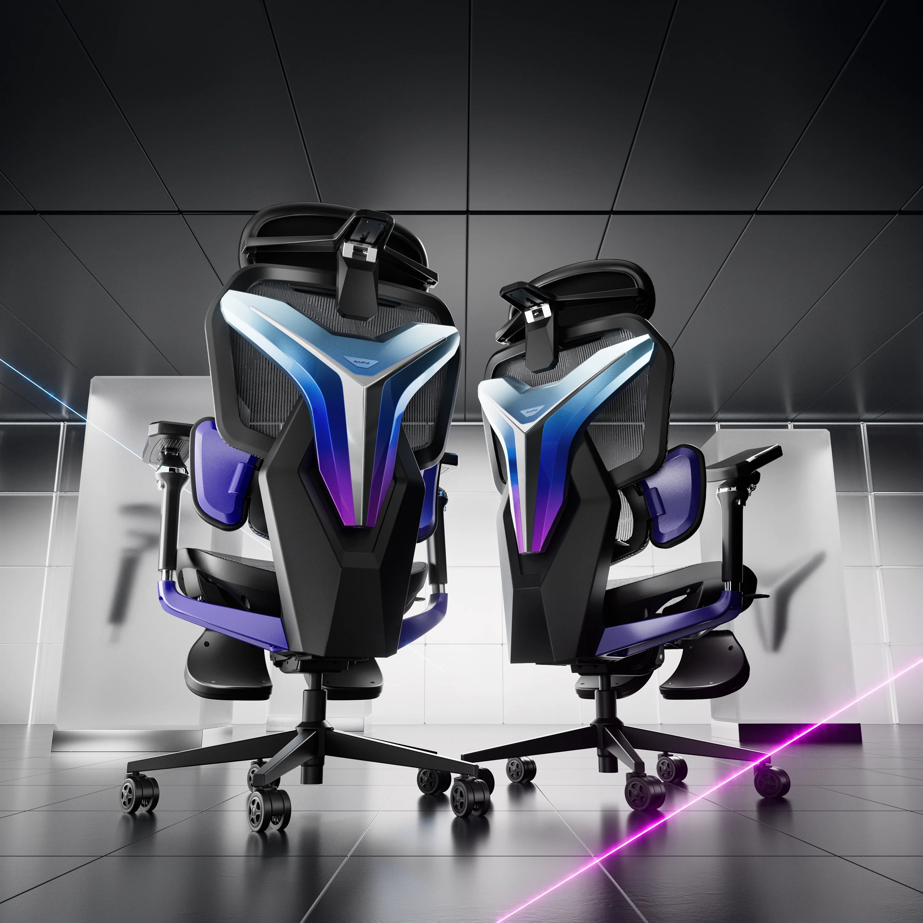 AutoFull G7 Custom Light-Up Mecha Ergonomic Gaming Chair | 3 Modes