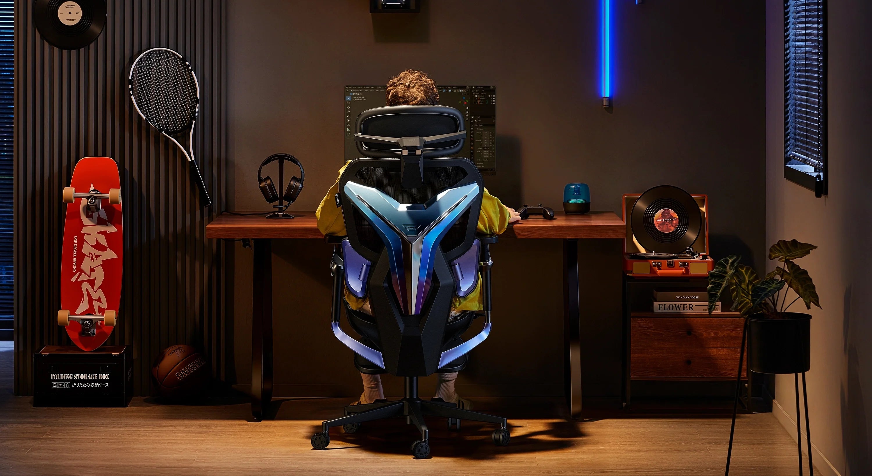 AutoFull G7 Custom Light-Up Mecha Ergonomic Gaming Chair | 3 Modes