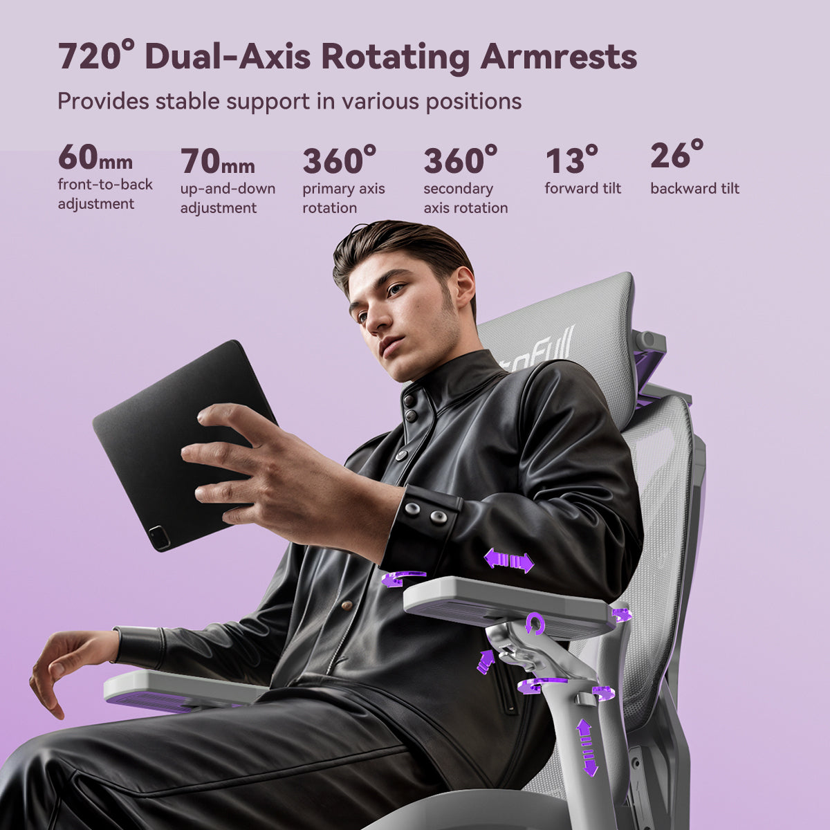 AutoFull G7 White Ergonomic Gaming Chair